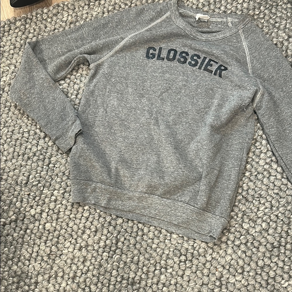 Glossier Women’s Grey Crewneck Sweater Size Medium